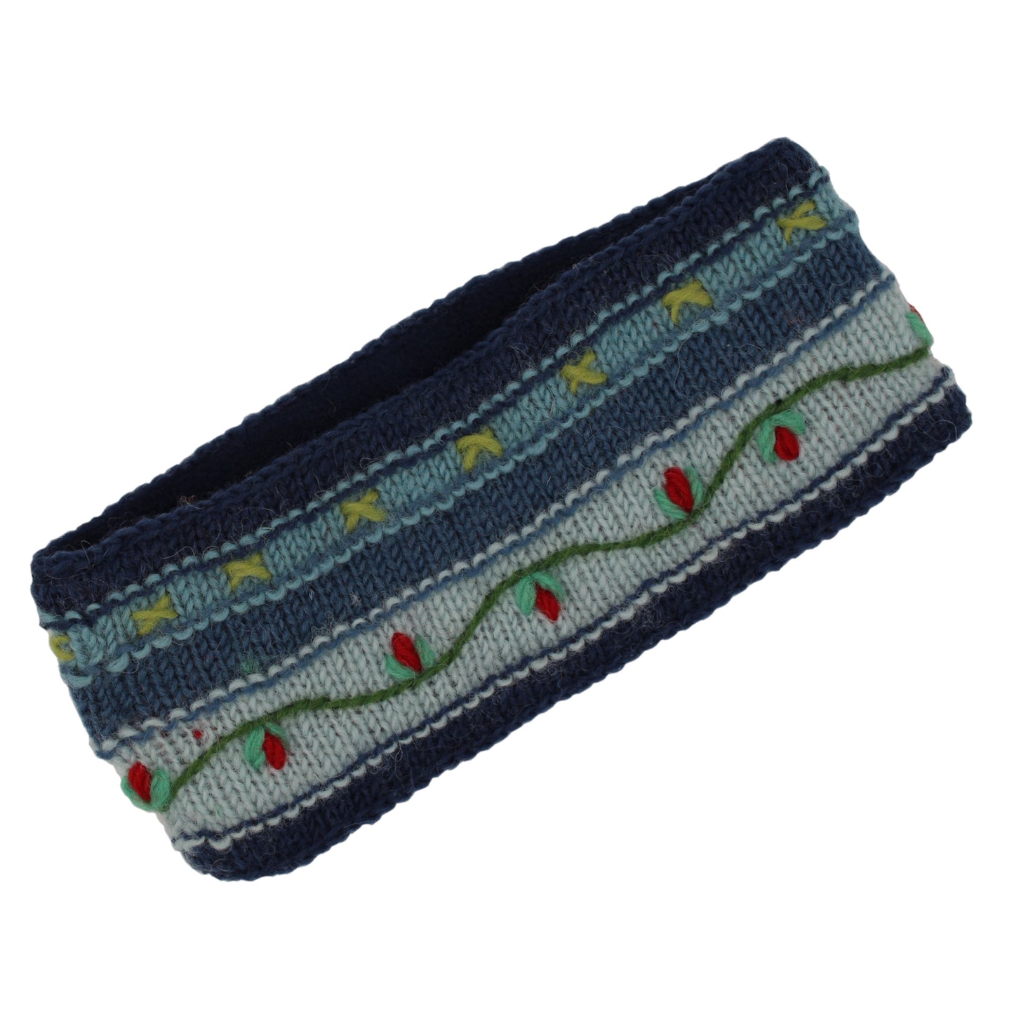 Striped Embroidered Headband