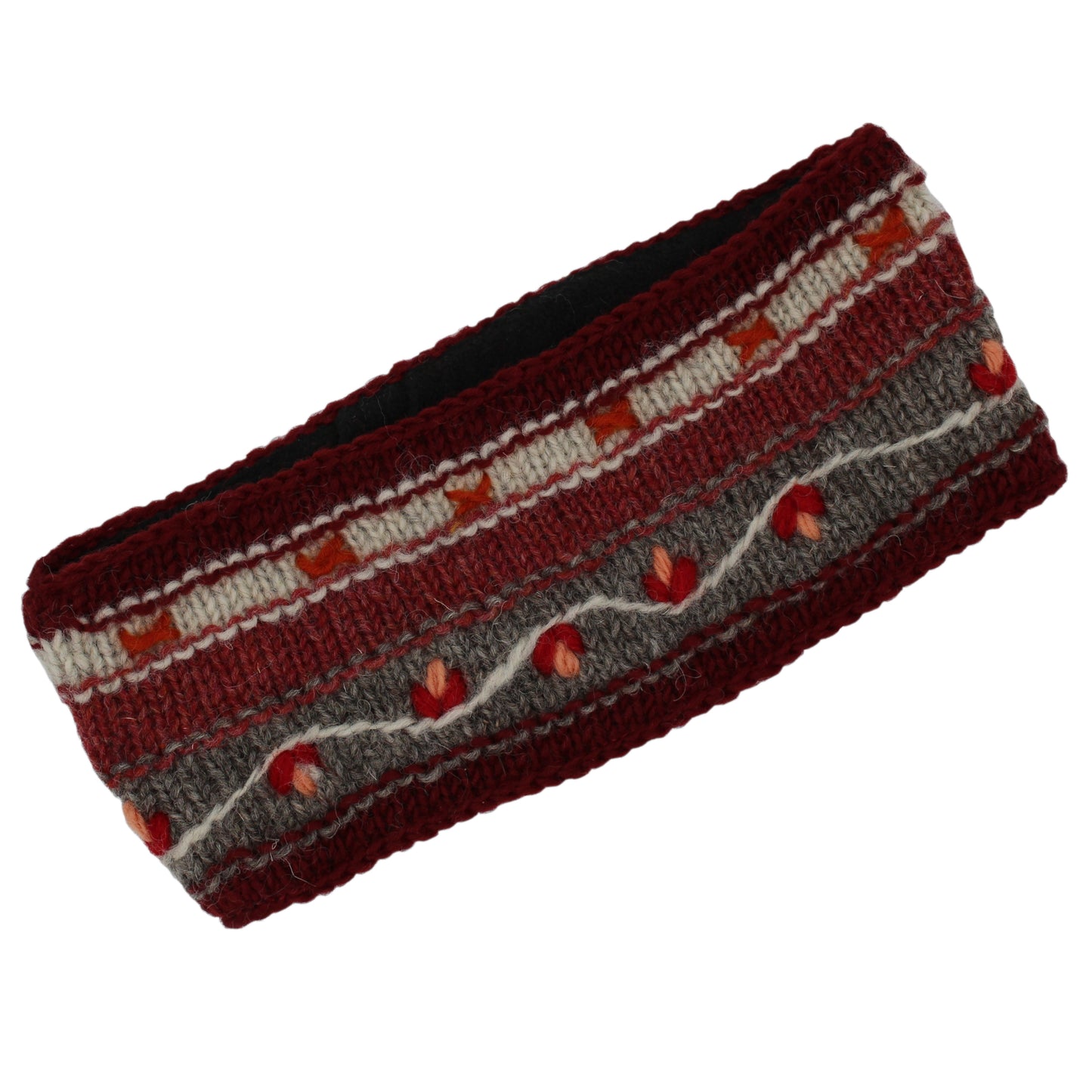 Striped Embroidered Headband