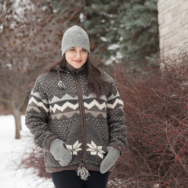 Wool Jacket Lined - Snowflake Design