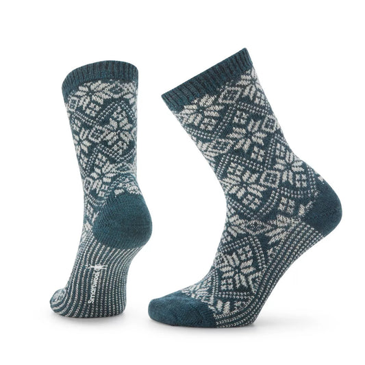 Traditional Snowflake Crew Socks - Women's