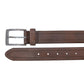 Inset Double Stitched Leather Belt - 35MM