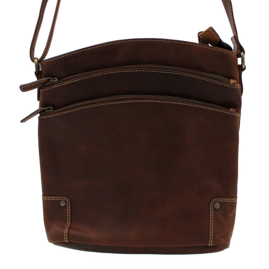 RE Leather Bag (12"x 13"x 3")