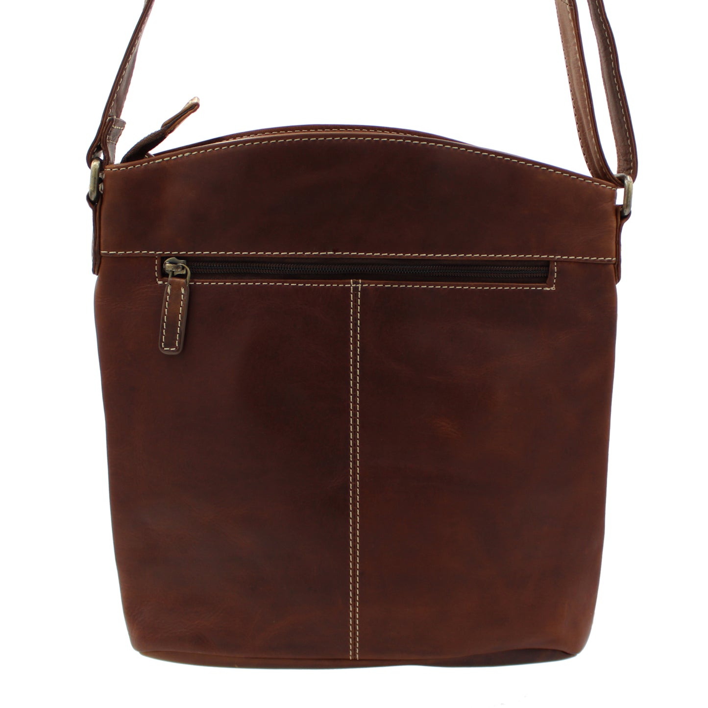 RE Leather Bag (12"x 13"x 3")