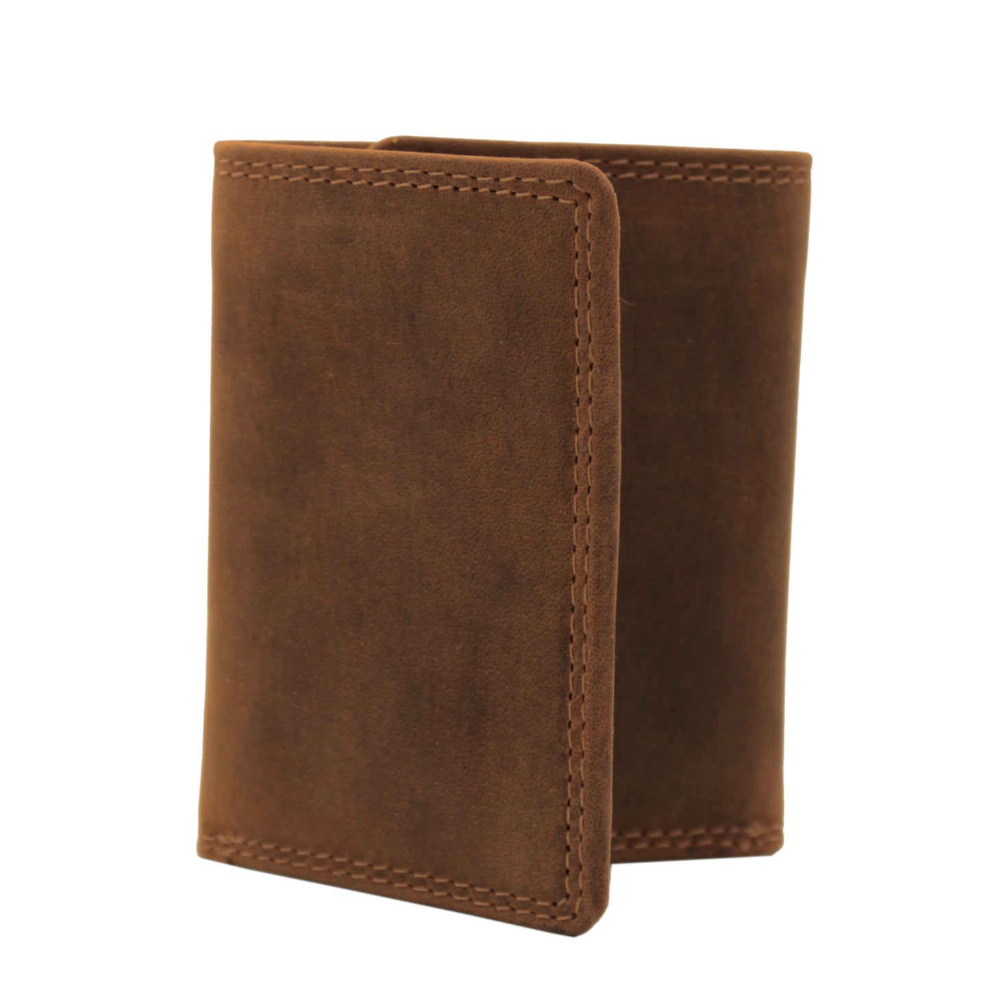 RE Leather Trifold Wallet with Flap