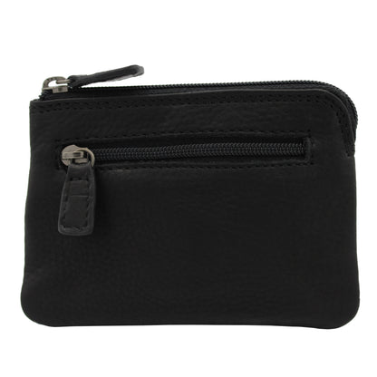 RE Leather Zip Pouch with Key Ring