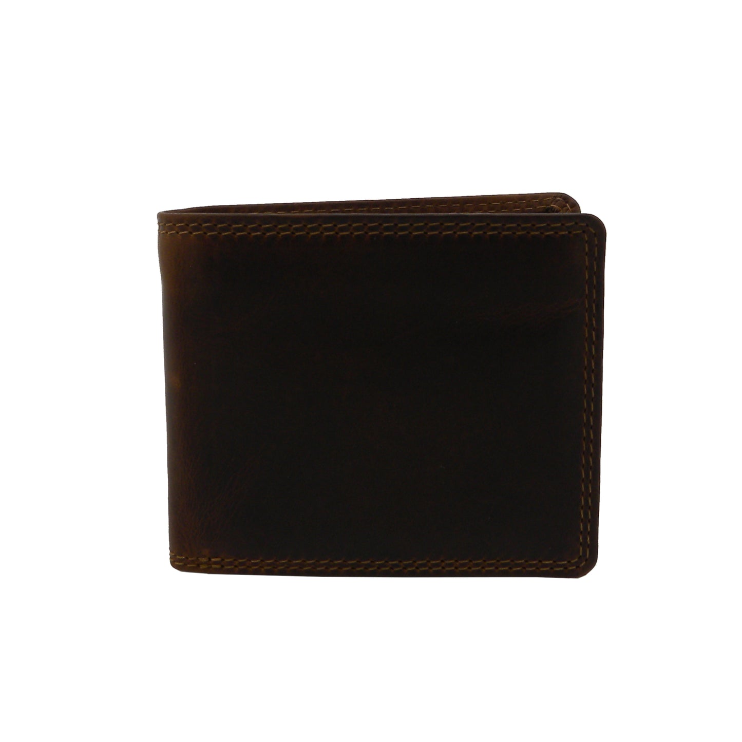 RE Leather Wallet - Bifold with Top & Mid Flap