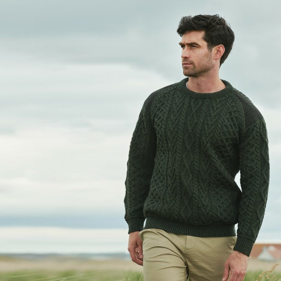 Sligo Crew Neck Sweater w. Tweed