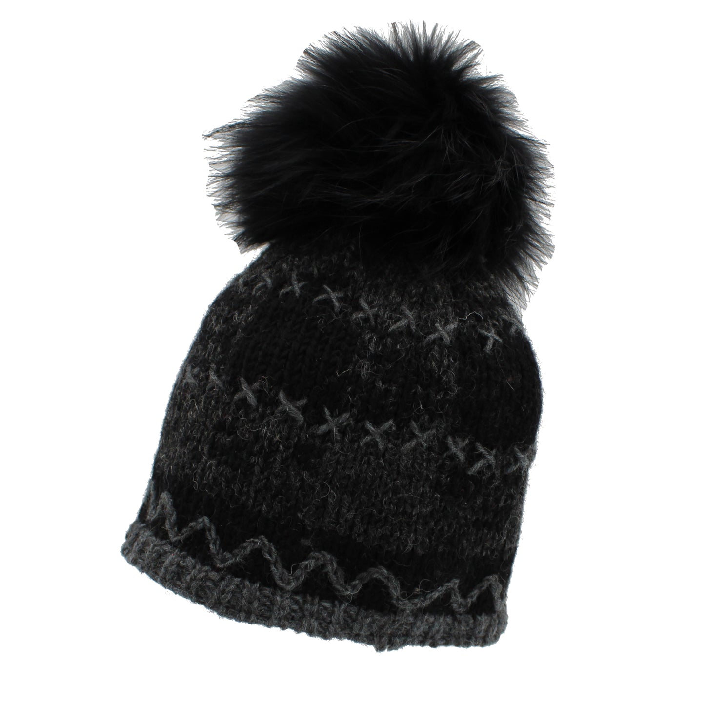 Plaid Genuine Fur Hat