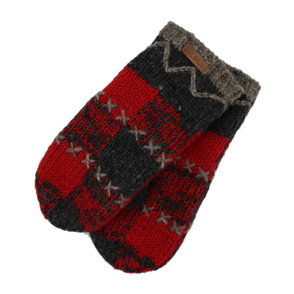 Plaid Xs Mitts