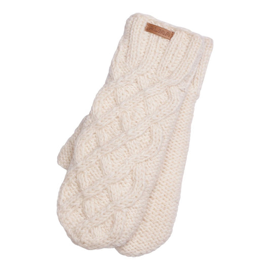 Wool Cable Mitts