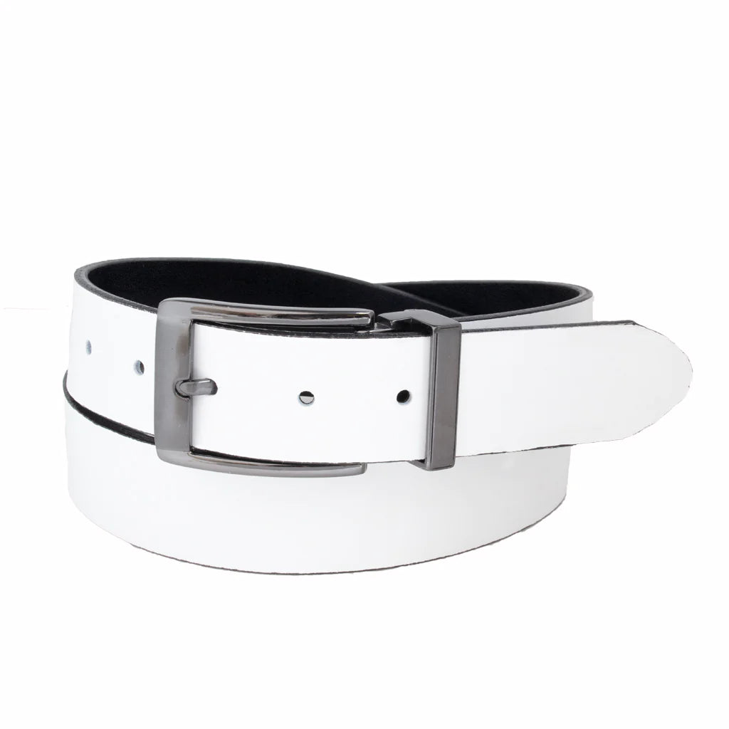 Reversible Smooth Leather Belt - 35MM
