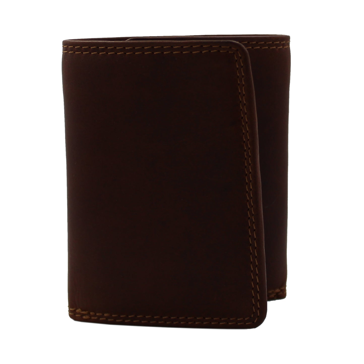 RE Leather Trifold Wallet with Flap
