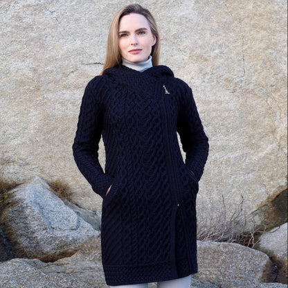 Claddagh Heart Design Zip Coat