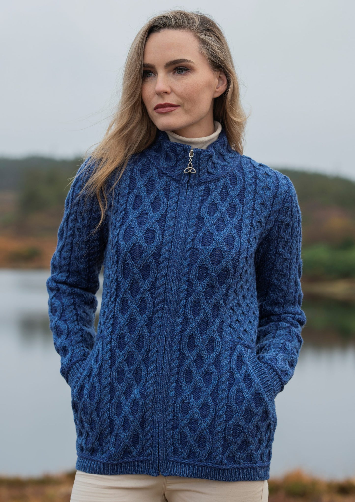 Yeats Plated Zip Cardigan