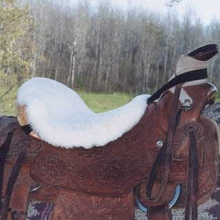 Sheepskin Horse Saddle Cover. Made in Canada by Egli`s Sheep Farm