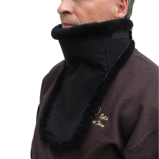 Black neck warmer Alpaca scarf Knit collar scarf