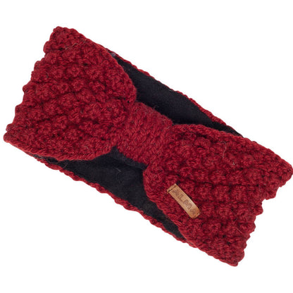 Popcorn Knit Bow Headband