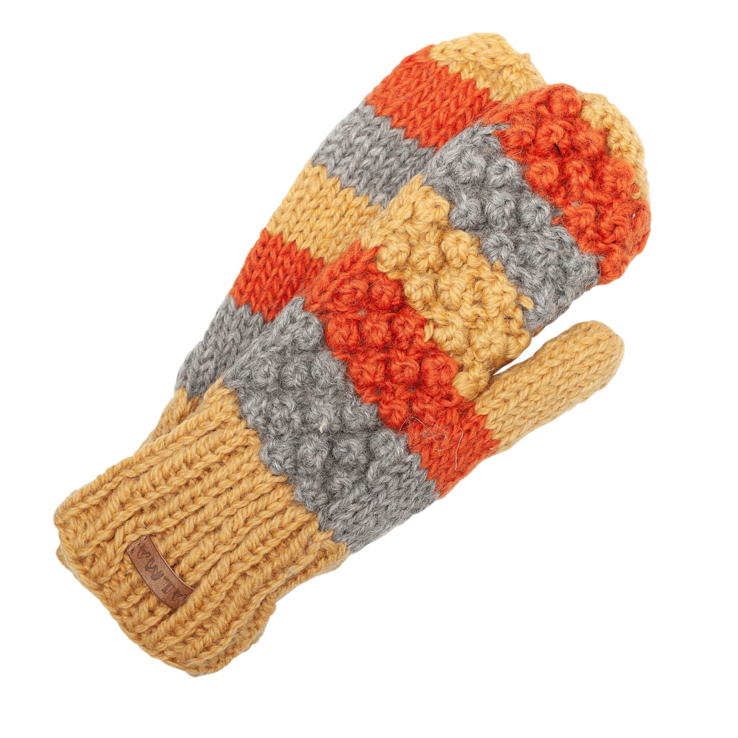 Popcorn Striped Mitts