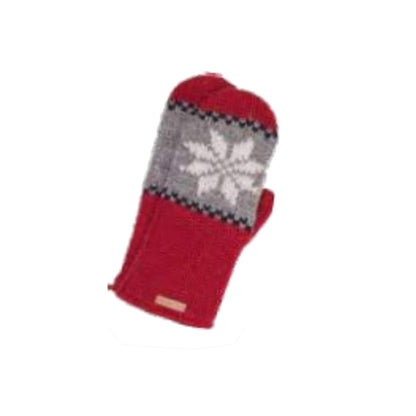 Wool Mitts with Snowflake