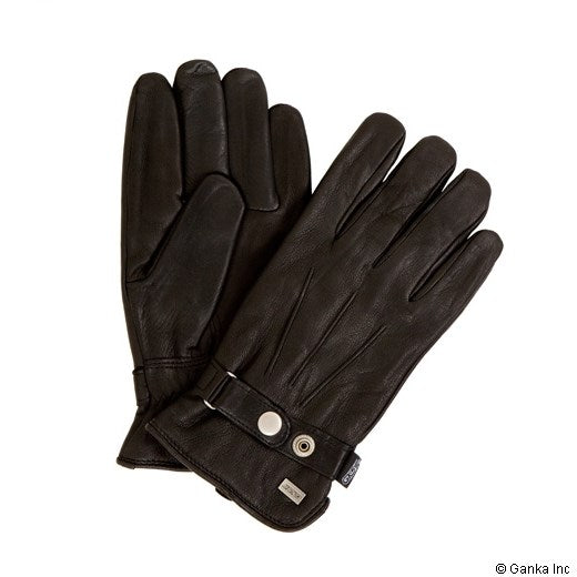 Leather Glove with Strap - Men's