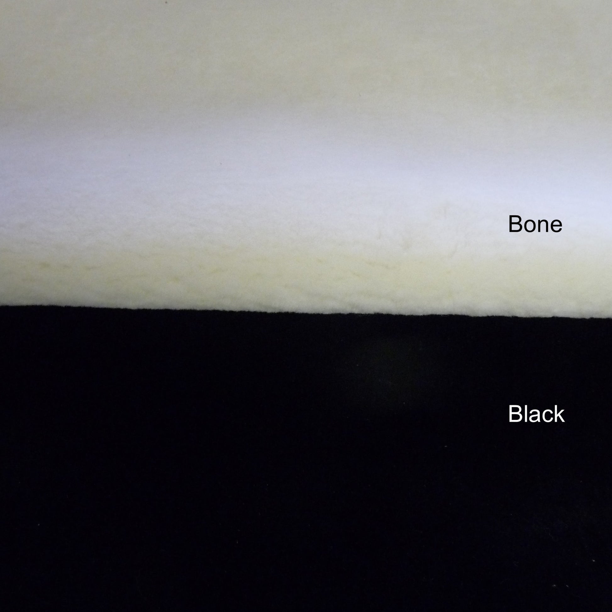 10 mm Shearling Sheepskin. Colours: Bone or Black