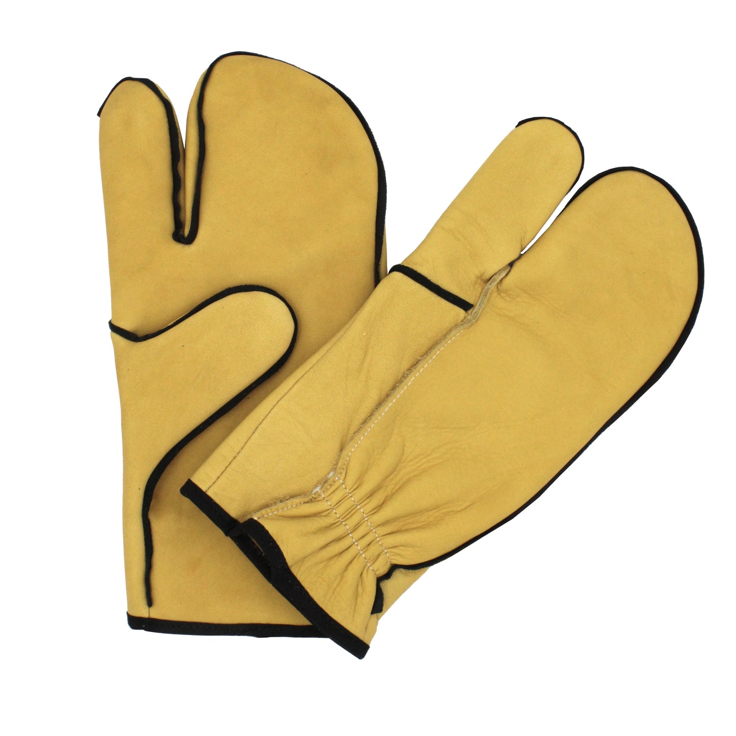 One Finger Leather Mitts