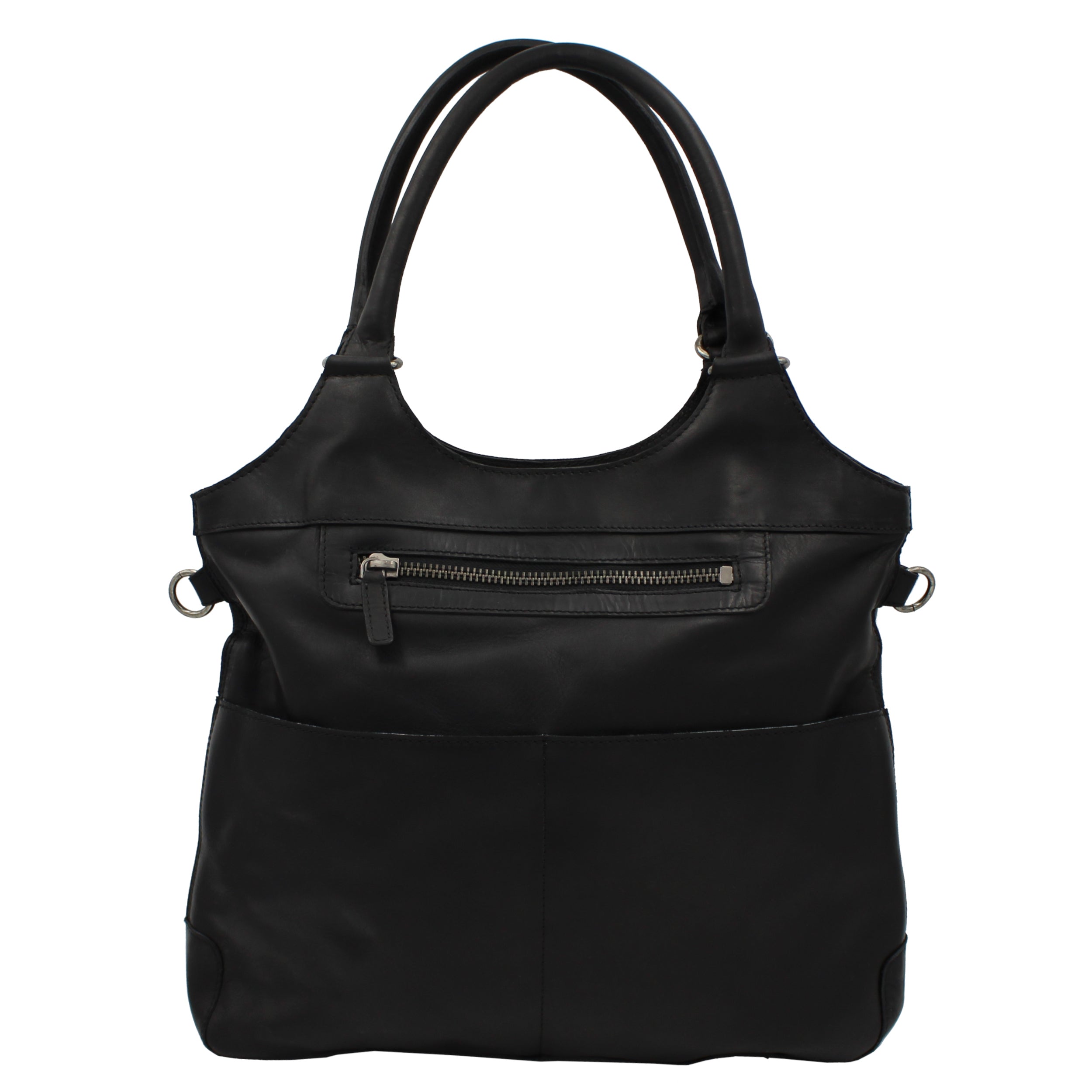 Leather tote bags with pockets and zippers sale