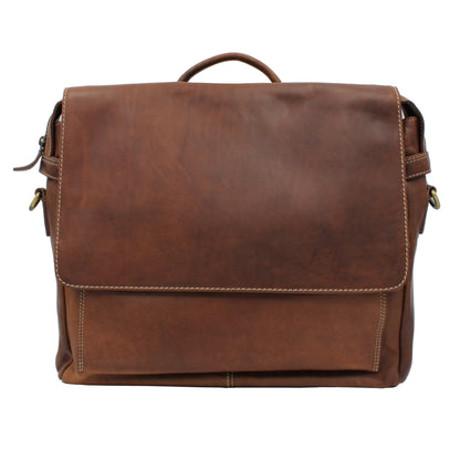 RE Leather Laptop Bag (15"x 12.25"x 4")