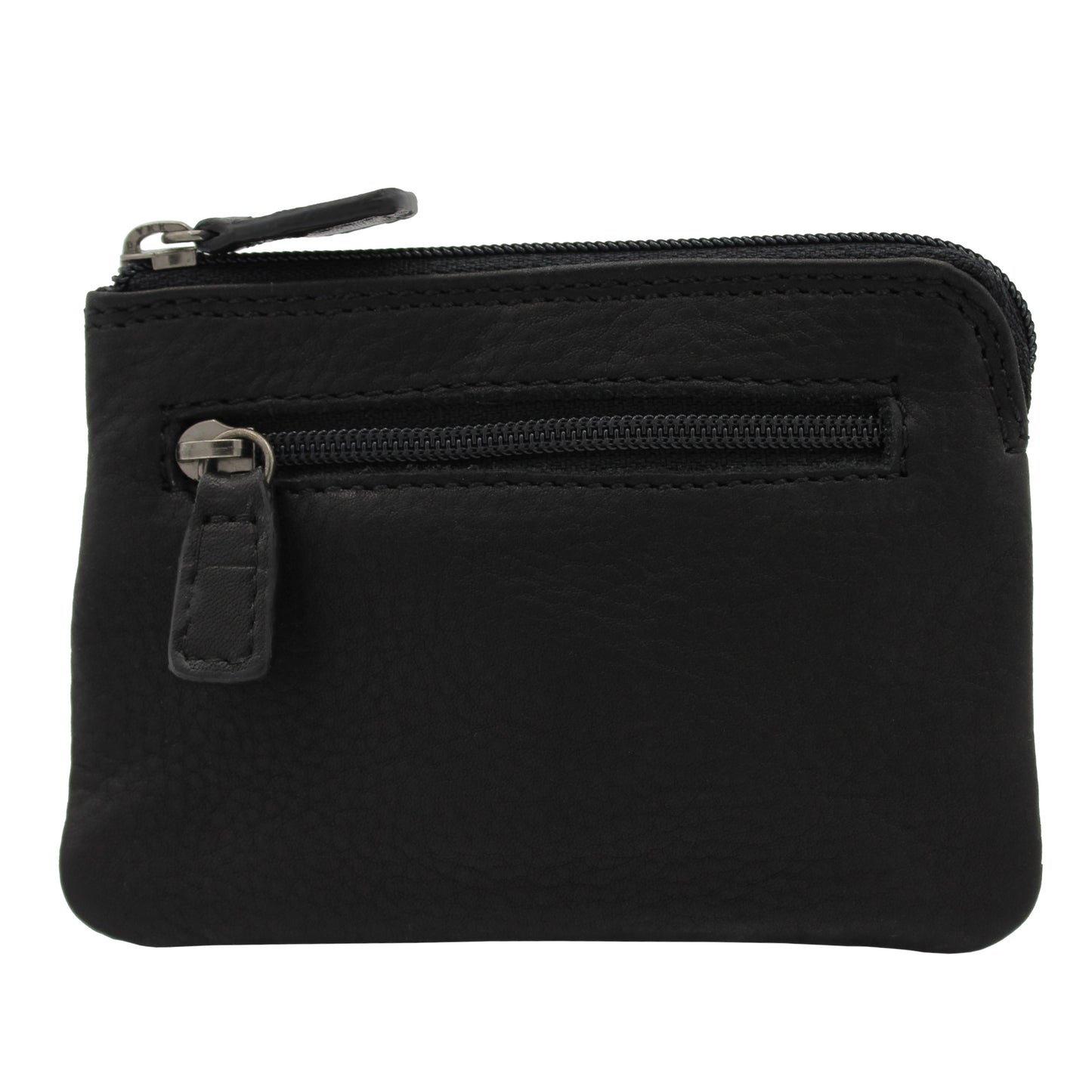 RE Leather Zip Pouch with Key Ring