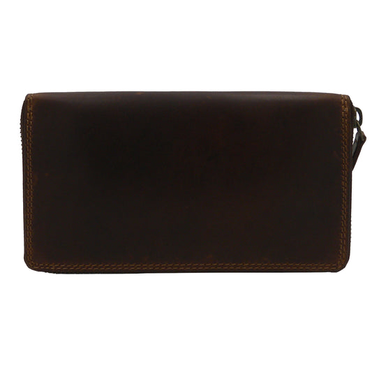 RE Leather Wallet - Clutch w. zipper
