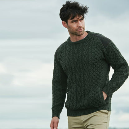 Sligo Crew Neck Sweater w. Tweed