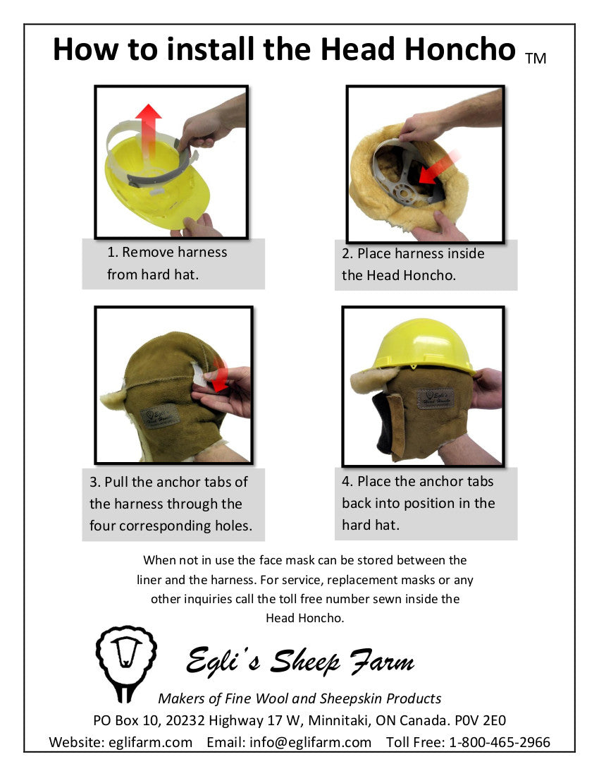 Head Honcho Hard Hat Liner - No Mask