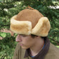 Men's Sheepskin Trapper Hat. Made in Canada by Egli's Sheep Farm